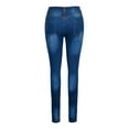 thumbnail image 2 of ORQ Women Ripped Jeans High Waist Stretch Skinny Washed Denim Pants, 2 of 3