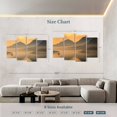 thumbnail image 4 of Elephant Stock Saint Mary Mountain Lake Wall Art - Horizontal Multi Panel Canvas - Living Room Wall Decor - Nature Multi Panel - Gray And Orange Decor - 75" x 48", 4 of 8
