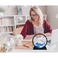 thumbnail image 4 of Sandcle Moving Sand Art Liquid Motion - Moving Sand Art Picture 3D Deep Sea Sandscape Round Glass Frame Display Flowing Sand Relaxing Toy For Desktop Home Office Work Ocean Decor(Blue 7""), 4 of 5
