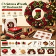 thumbnail image 5 of 3D Christmas Fabric Poke Art Kit, Christmas Wreath DIY Kit for Adults, Quilted Fabric Art Kit with Easy Step-by-Step Guide, 5 of 6