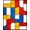 Multicolor, Pattern 13, variant on ODIKA 8'x10' Washable Area Rug Durable, Non-Slip Composition Abstract Interlocking Modernist Block Grid Yellow for Living Room, Under Sectional, Family