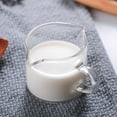 thumbnail image 2 of Glass Milk Cup, Double Spouts Clear Glass Cup, Espresso Shot Parts Coffee Mug Milk Cup Small Glass Milk Cup Creamer Pitcher, for Salad Dressing,Coffee Cream, 2 of 8