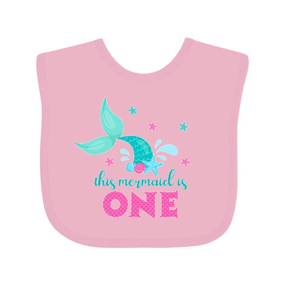 Inktastic Mermaid Tail 1st Birthday Girls Baby Bib