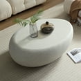thumbnail image 5 of Kevinplus 43.31''Fiberglass Elliptical Coffee Table for Living Room Vintage Table,Matte Rocks Table front of the Sofa, Irregular Center Table,No Need Assembly, 5 of 9