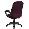 thumbnail image 4 of Flash Furniture High Back Grape Microfiber Contemporary Executive Swivel Ergonomic Office Chair with Arms, 4 of 6