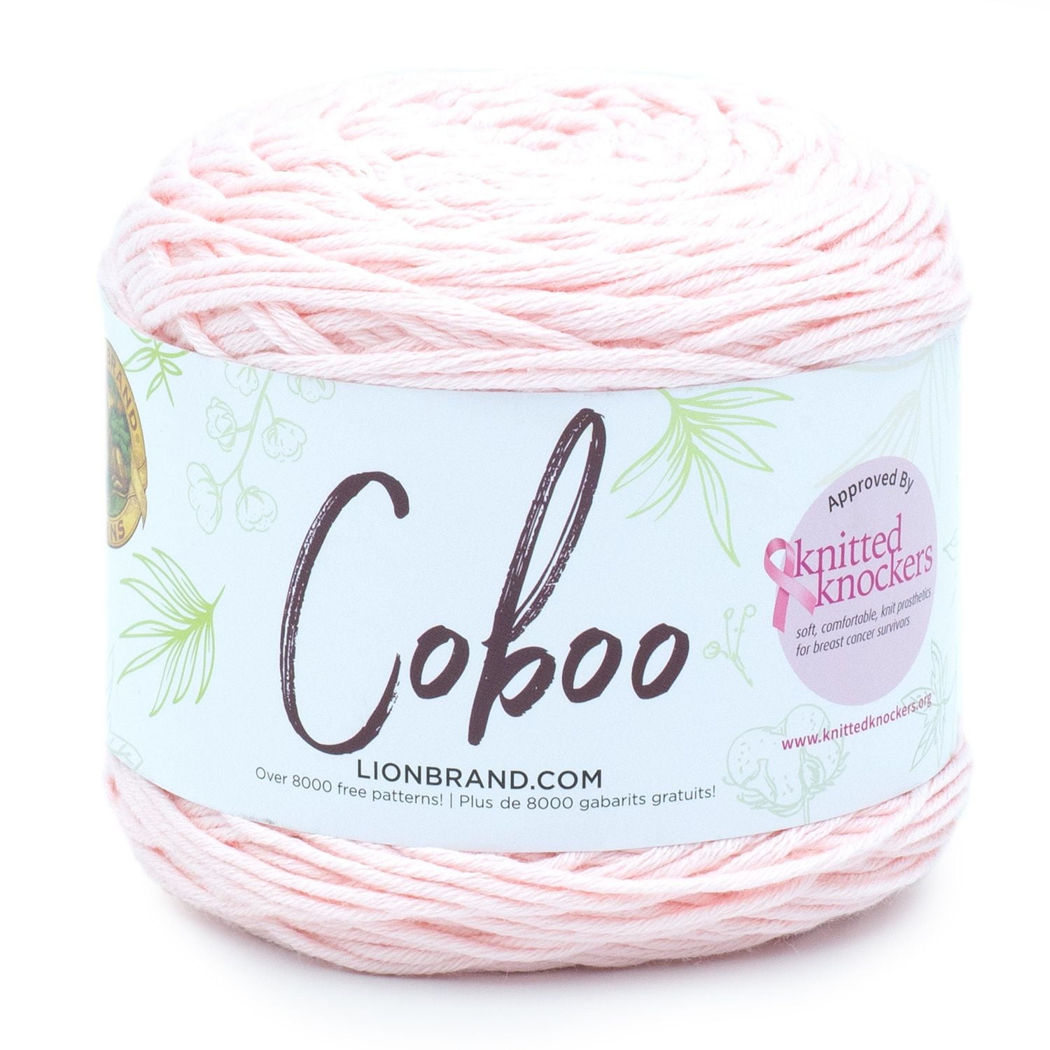 Lion Brand Yarn 835-102 Coboo Pale Pink Natural Fiber Yarn