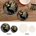 thumbnail image 4 of Wobogo Funny Black Cat Trivets Potholders Set of 2 Cotton Woven Round Hot Plate Mats for Hot Dishes Bowls Teapots, 4 of 7