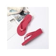 thumbnail image 3 of Woobling Tongs pour Femmes Plage Été Sandales Compensées Tongs Sandale Semelles Légères Marche Confort à Enfiler Chaussures Décontractées Rouge 5, 3 of 4