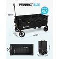 thumbnail image 5 of Gonex 48" Extra Long Collapsible Folding Wagon, 300L Large Capacity Heavy Duty Utility Wagon Cart with All-Terrain Wheels for Camping, Beach, Sports, Garden & Yard, 5 of 9