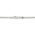 thumbnail image 3 of White Sterling Silver necklace Rolo chain 18 in 3 mm, 3 of 5