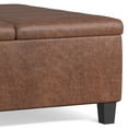 thumbnail image 5 of Simpli Home Ellis 36" WD Square Coffee Table Storage Ottoman in Distressed Saddle Brown, 5 of 10