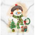 thumbnail image 2 of Blushing Snowman Winter Wonderland Women's Graphic T Shirt Tees Brisco Brands M, 2 of 5