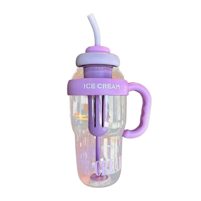 Vaso de agua de gran capacidad Vaso de plástico de verano Café helado y té Botella de agua deportiva para gimnasio Vaso con pajita Vaso de agua de 1200 ml