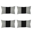 thumbnail image 2 of Set of 4 White and Black Lumbar Pillow Covers, 2 of 5