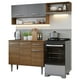 thumbnail image 1 of Cocina Integral Compacta Madesa Emilly 165cm Marrón/Gris 07, 1 of 6