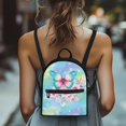 thumbnail image 4 of Eheartsgir Butterfly Floral Print Small Backpack, Practical Polyester Mini Backpack for Travel Shopping, Zipper Zipper Bag, 4 of 8