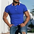 thumbnail image 3 of Men's Short Sleeve Polo Shirts Regular Fit Collared T-Shirt Casual Workout Golf Shirts, 3 of 5