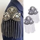 thumbnail image 3 of Charretera con flecos y borlas, 2 uds., broche de diamantes de imitación de lujo para fiestas, vacaciones, Unisex Plata Yuyangstore Hombrera de hombro, 3 of 6