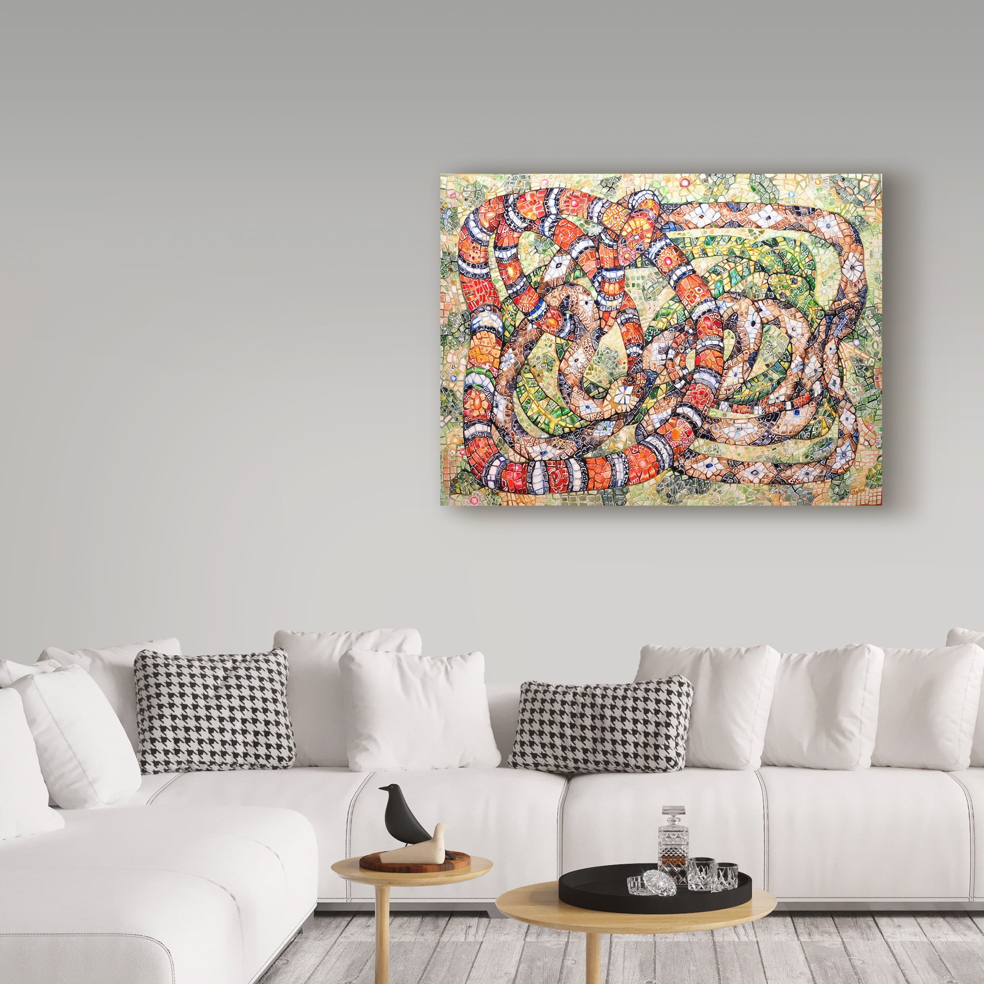 Trademark Fine Art 'Coral Snake Ouroboros' Canvas Art by Charlsie Kelly