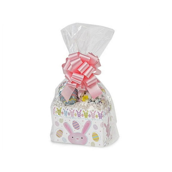 Pack Of 200, 13 X 4 X 17.5" Small Solid Clear Poly Basket Bags 1.25 Mil