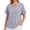 Light Violet, variant on Womens Short Sleeve V Neck T-Shirts Casual Cotton Linen Blend Tops with Pockets Oversized Relaxed Fit Summer Blouses