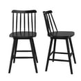 thumbnail image 6 of Dycanpo 24'' Swivel Wooden Bar Stools Set of 2,Counter Height Bar Stools with Backrest for Kitchen,Black, 6 of 8