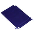 thumbnail image 1 of Unique Bargains 30x20cm Microfiber Pouch, 2Pcs Soft Storage Drawstring Gift Bag, Dark Blue, 1 of 5