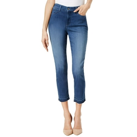 NYDJ NEW Blue Womens Size 18 Stretch Release-Hem Crop Ankle Jeans ...