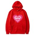 thumbnail image 1 of Barbie Women'S Plus Velvet Sweatshirt Solid Color Letter Print Kangaroo Pocket Drawstring Print Hoodie, 1 of 2