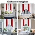 thumbnail image 6 of Swag Curtain Valances Red Stripe Swag Valances for Kitchen Windows Farmhouse Short Topper Curtains Valance Tier Pair for Kitchen Bedroom Living Room Bathroom 28"x36", 6 of 8