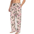 thumbnail image 2 of Bingfone Beautiful Butterflies and Hearts Mens All Over Print Sleep Pajama Pants-Medium, 2 of 6