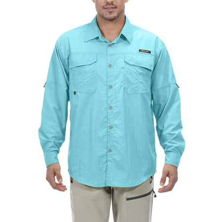 Little Donkey Andy Men s UPF 50+ UV Protection Shirt Long Sleeve Fishing Hiking Shirt Size XXL