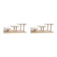 thumbnail image 3 of Thinsony Modern Wooden Rack Glasses Display Stand Holder Organizer 3 Layers 2Set, 3 of 6