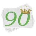 thumbnail image 1 of Ambesonne Celebration Place Mats Set of 4, Queen Crown 90, Standard Size, Yellow Green, 1 of 6