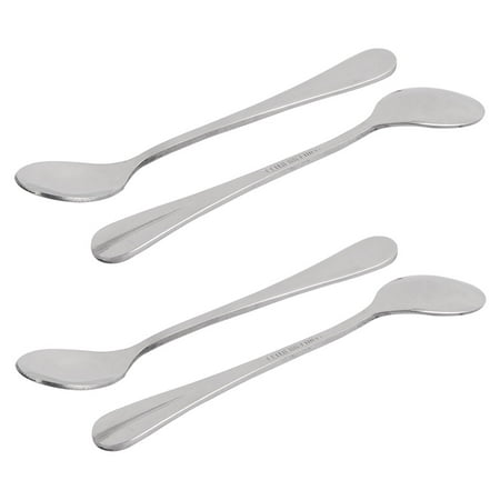- Household Stainless Steel Coffee Tea Ice Cream Dessert Spoon 12cm Long 4pcs