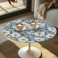 thumbnail image 2 of SEANATIVE Cocktail Table Covers 24'' Diameter Washable Round Table Cloth Cocktail Table Top Cover with Elastic Fit Highboy Tablecloths for Event Graduation Party, Daisy Pattern, 2 of 7