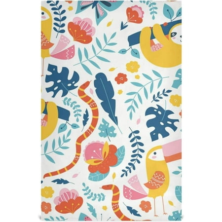 

Hyjoy Sloth Kitchen Dish Towel Set of 1 Super Absorbent Soft Drying Cloth Tea Bar Towels 28 x 18 Inch