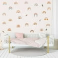 Rainbow Wall Decals for Girl Bedroom Kids Room Decor, Peel and Stick