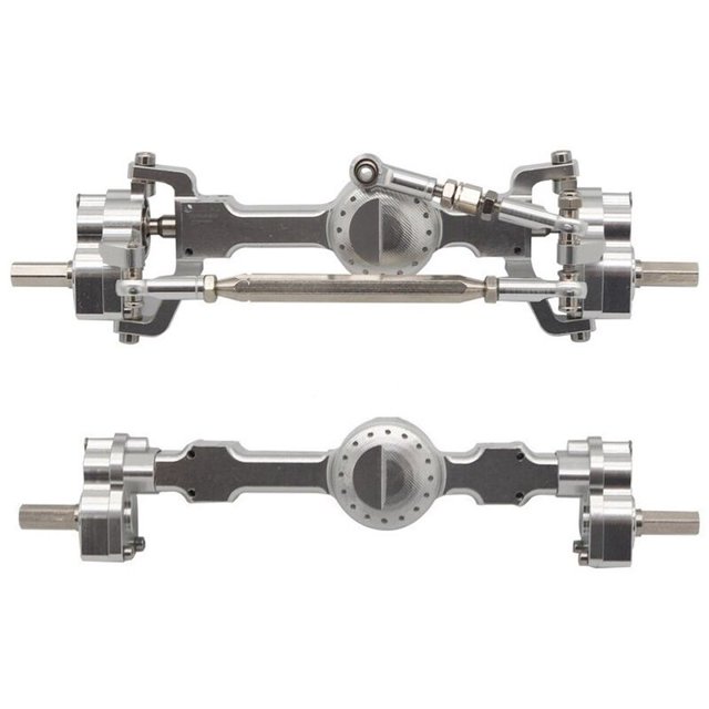 Portal y eje trasero de metal completo para MN D90 MN-90 MN96 MN98 MN99S MN45 1/12 RC Car Upgrade Parts Accessories, B