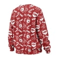 thumbnail image 5 of HELLHERO Xmas Snowmen Print Women Oversized Sweatshirt Warm Crewneck Sweater with Pocket Long Sleeve Winter Pullover Tops Size M, 5 of 7