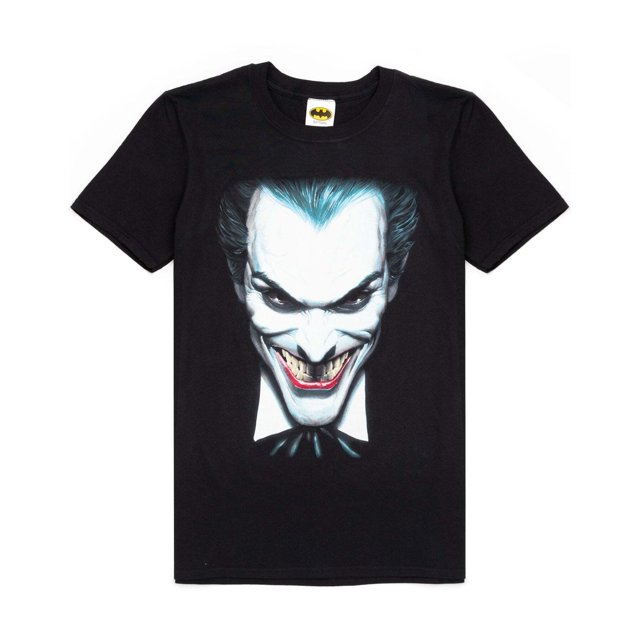 The Joker - Camiseta Cara de Manga Corta para Hombre (Negro)
