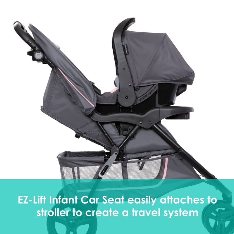 Baby Trend EZ Ride Travel System with EZ-Lift Infant Car Seat, Dash Pink