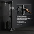 thumbnail image 4 of Mikolo Cable Crossover Machine, Lat Pull Down Machine with 200LBS Weight Stack, Wall Mounted Pulley Tower with 33 Positions Dual Pulley System, Lat Pulldown Cable Training Home Gym Fitness Equipment, 4 of 7