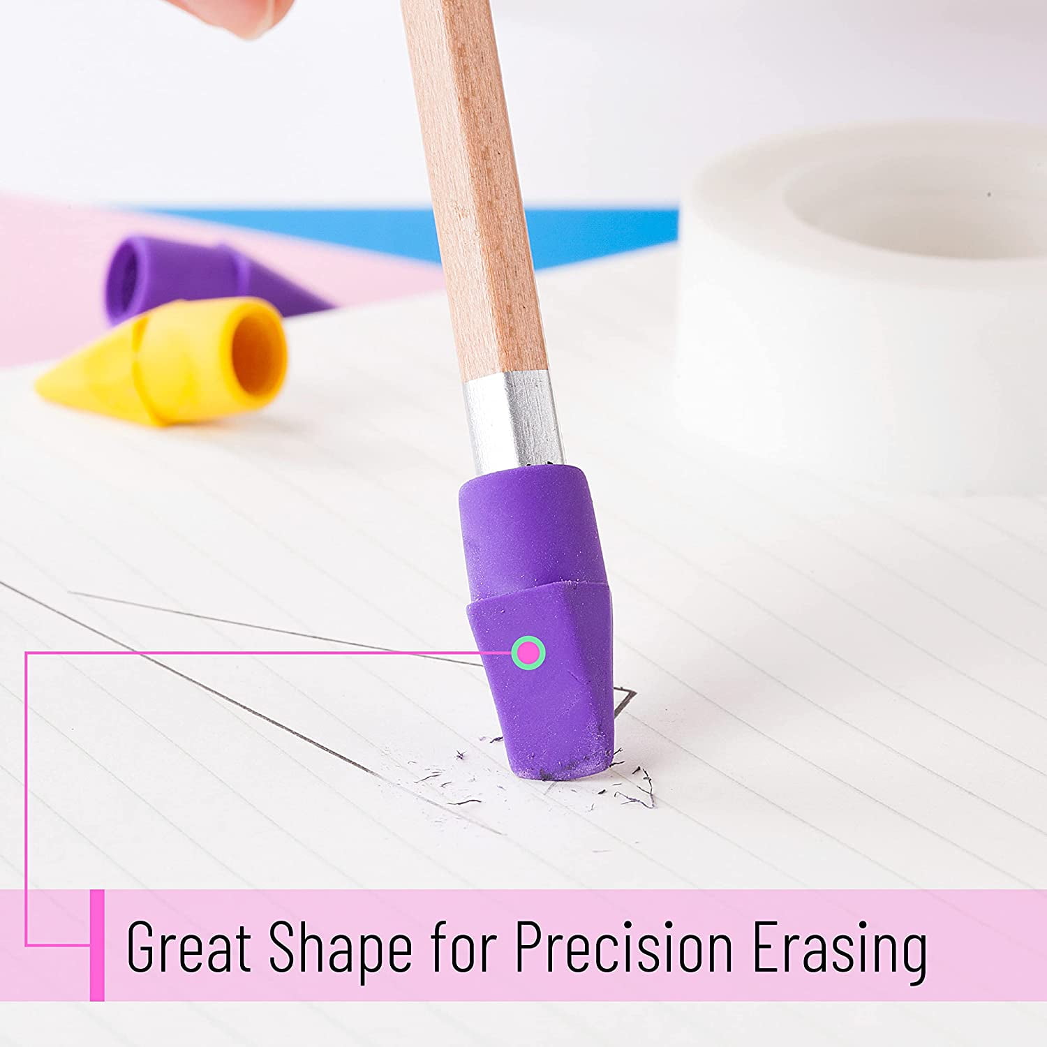 Painting Classroom Pencil Erasers Pencil Top Erasers Caps Pencil Eraser Toppers Student Painting Correction Supplies 30pcs 