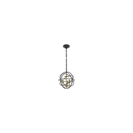 

Wallace 3 light Matte Black and Brass Pendant