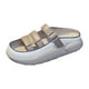 thumbnail image 2 of Sandalias de Mujer a La Moda, Zapatos Planos Impermeables Ligeros, Zapatos Planos para Niñas Y Mujeres, Suela de Goma, Sandalias de Playa para Piscina Caqui, 2 of 8