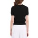 thumbnail image 3 of Suéteres de punto cortos de manga corta con cuello en V para mujer Inspire Chic, color negro, talla M, 3 of 5