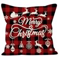 thumbnail image 2 of MORESEC Christmas Tree Throw Pillow Covers 18X18 Inch - Festive House Decor For Couch Sofa And Office - Machine Washable Polyester Zip Closure No Inser Savings Clearance, D, 2 of 4