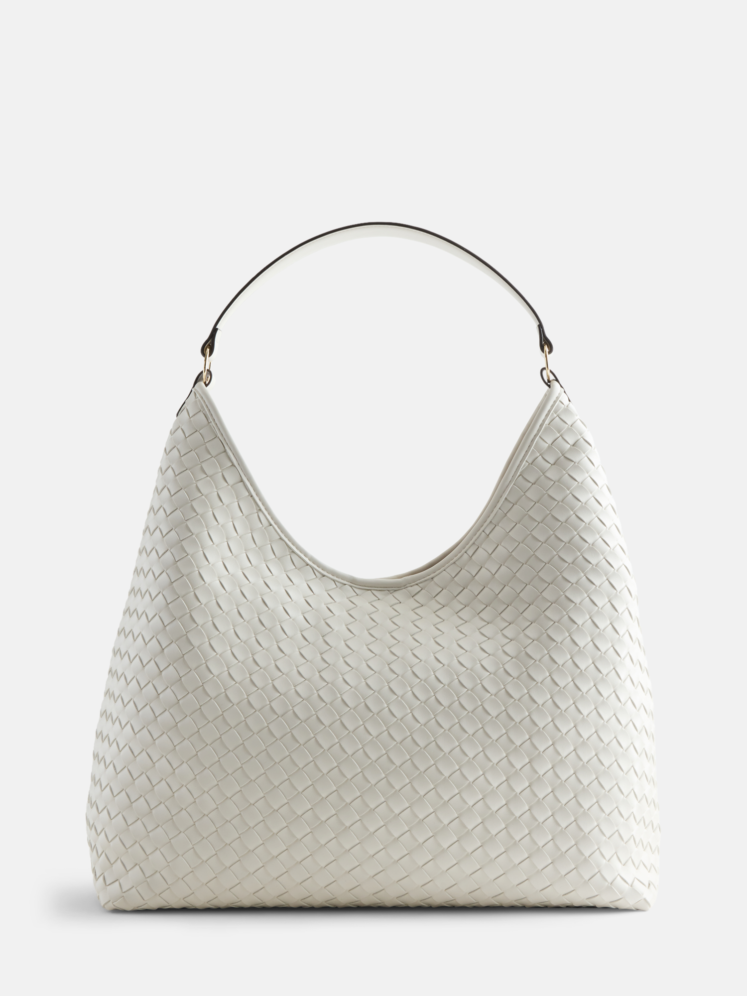 Scenario Women's Faux Leather Woven Hobo Shoulder Bag
