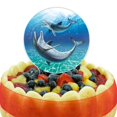 thumbnail image 5 of Acrylic Dolphin and Baby Having Fun Ocean Cake Topper Party Decoration for Wedding Anniversary Birthday Graduation, 5 of 7